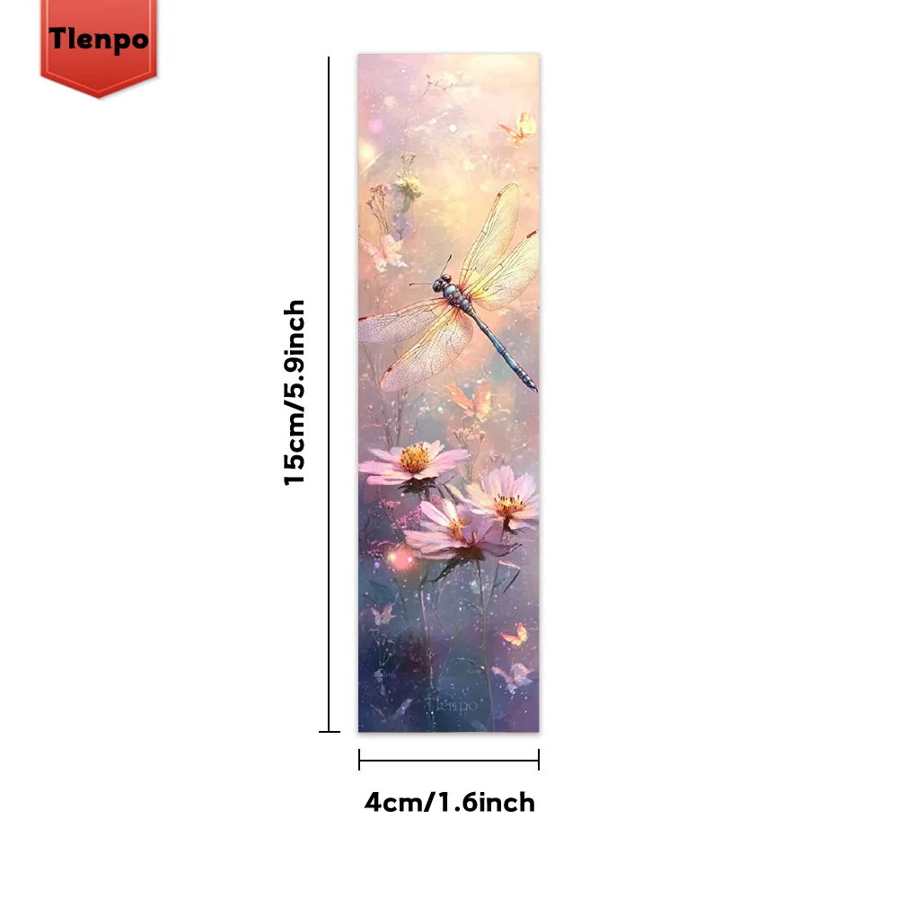 Picture 3: 32pcs, Starlight Dragonfly themed Bookmark, a loving gift for bookworms, friends, and teachers, DIY decorative page marker