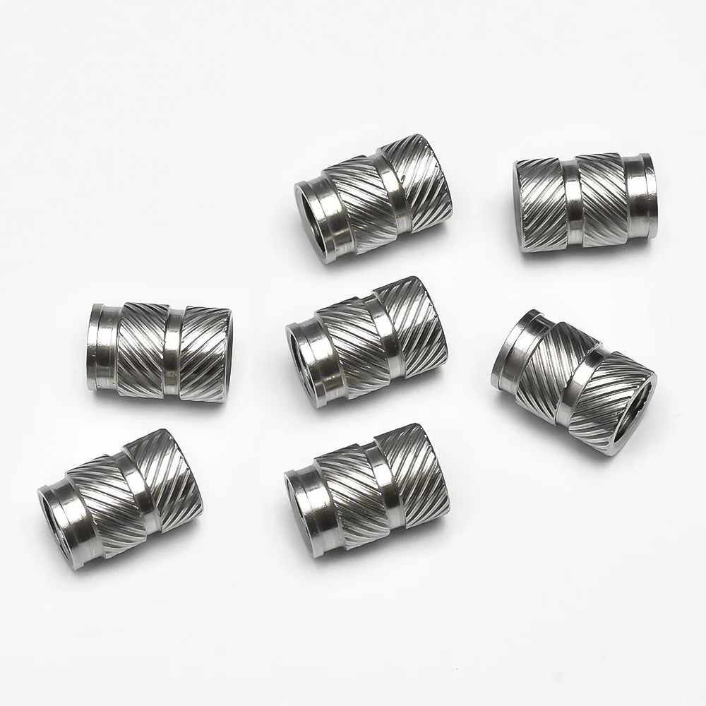 M2 M2.5 M3 M4 M5 M6 M8 M10 304 Stainless Steel Insert Nut Hot Melt Knurled Double Twill Injection Embedment Nuts For 3D Printer