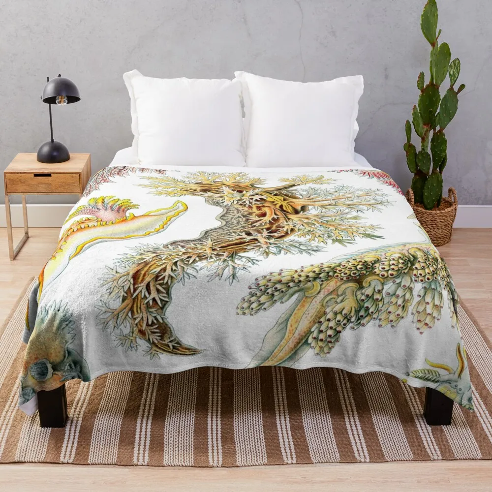 

Haeckel Nudibranchia Drawing Throw Blanket anime Softest Blanket Luxury Throw Blanket Blankets For Bed