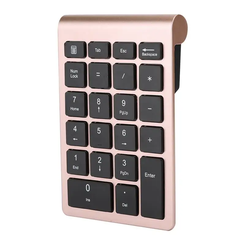 22 Keys Numerical Keyboard 2.4G Wireless Mini Numpad Ergonomic Computer Number Keypad with USB Receiver for PC Laptop