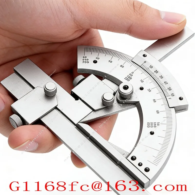 Stainless Steel Vernier Angle Scale 0-320 Degrees High Precision Protractor 360 Degrees No Parallax