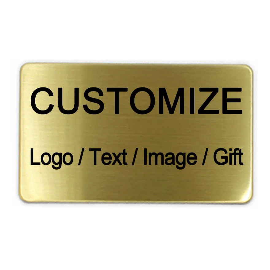 Custom 304 Stainless Steel Metal Business Card Personalized Nameplate Identification Plate Mailbox Logo Badge ID Address Plate