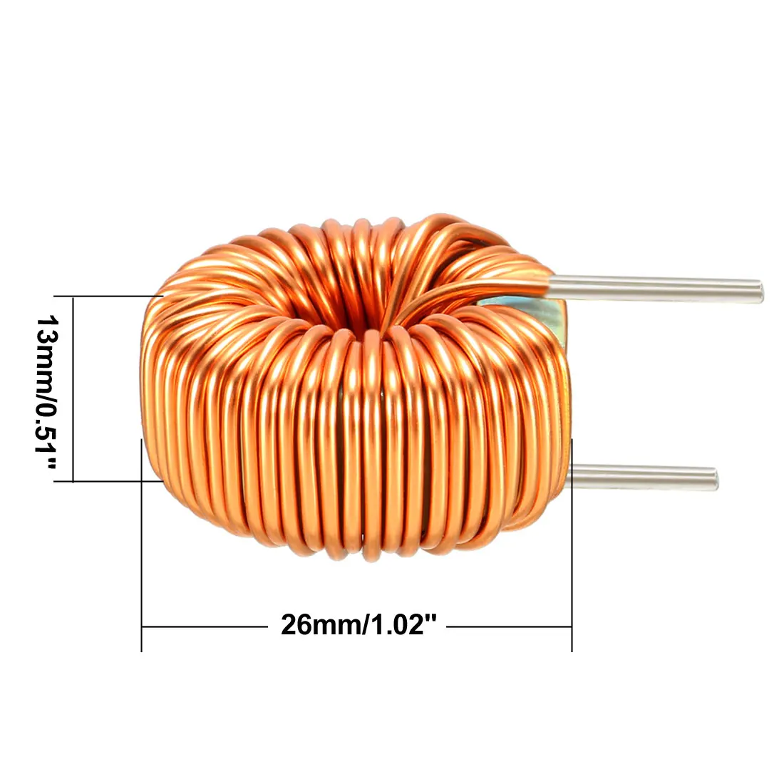 Uxcell-Bobine d\'inductance toroïdale magnétique, fil monocouche, transporteurs inée par le vent, capacité de courant élevé, 10mH, 3A