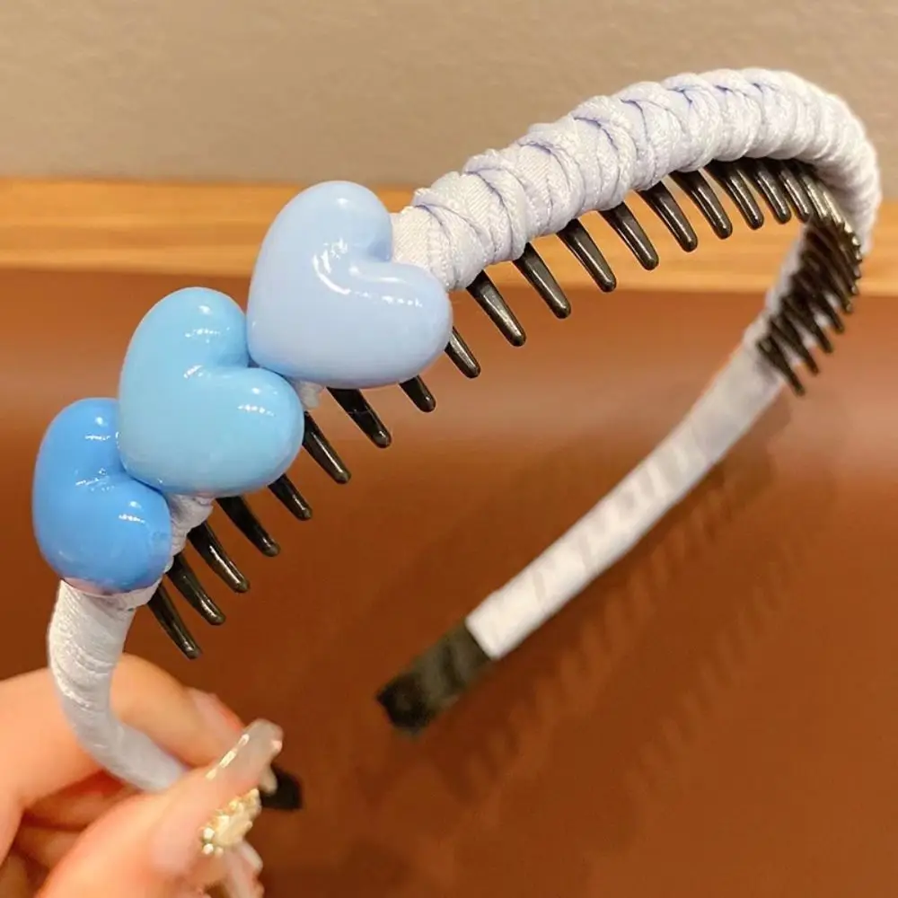 

Милый обруч для волос с зубцами Love Hear, корейская заколка для волос с цветочным принтом, детская заколка