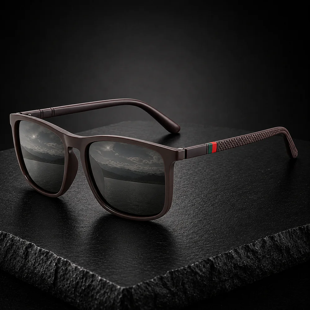 GFUIARA Herren Polarisierte Sonnenbrille UV400 Quadratisch Retro Fahr- und Angelbrille Outdoor-Sportbrille Leichte Modische Brillen für Männer – Detail 12