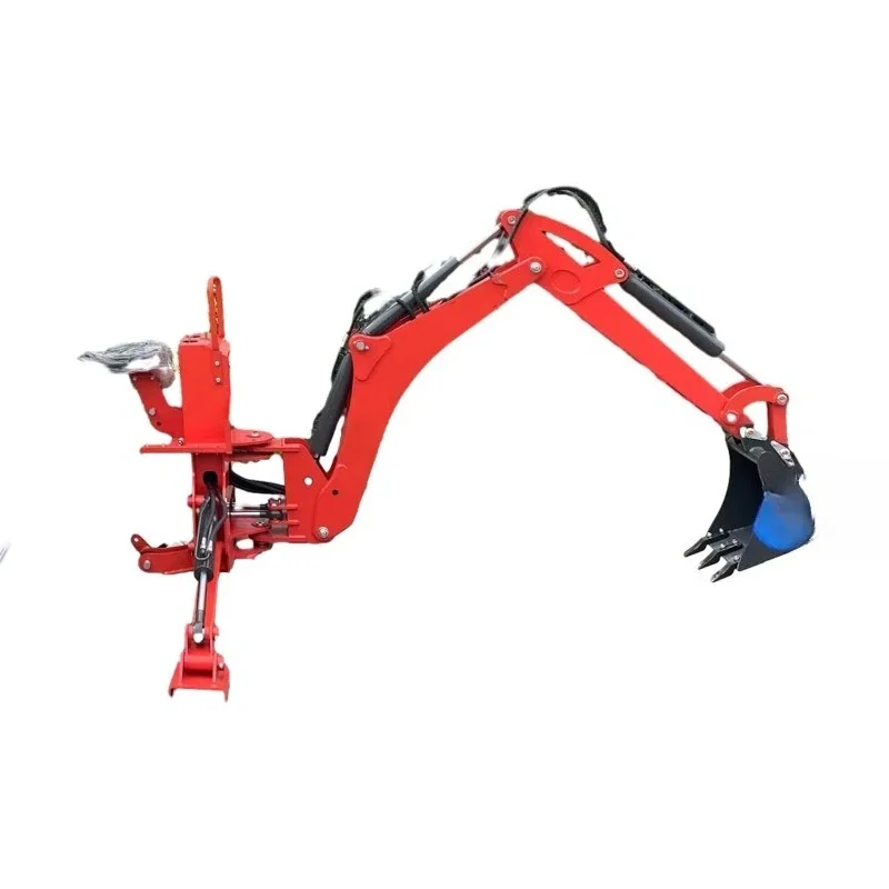 Backhoe loader with front loader attachment and backhoe