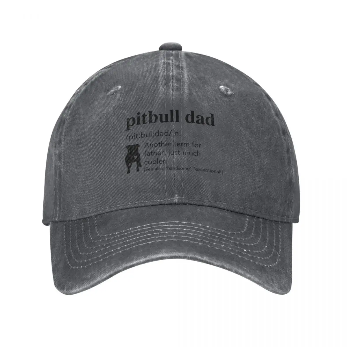 Pitbull Dad Definition - Pit bull Dad - Pitbull Dad Gift Baseball Cap fishing hat Ball Cap For Girls Men's