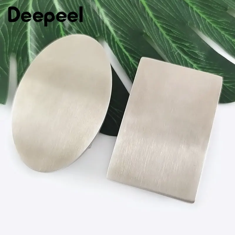 1Pc Deepeel 35mm/40mm Stainless Steel Belt Buckles Men's Waistband Clasp Head Leather Crafts Metal Automatic Smooth Plate Buckle