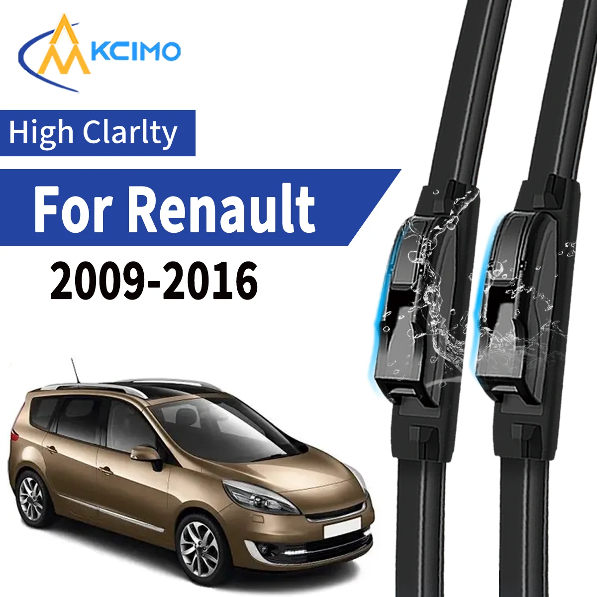 

2pcs Car Front Wiper Blades For Renault Scénic III 09-16 Windscreen Windshield Wipers Silent Rubber Auto Accessories Replacemen