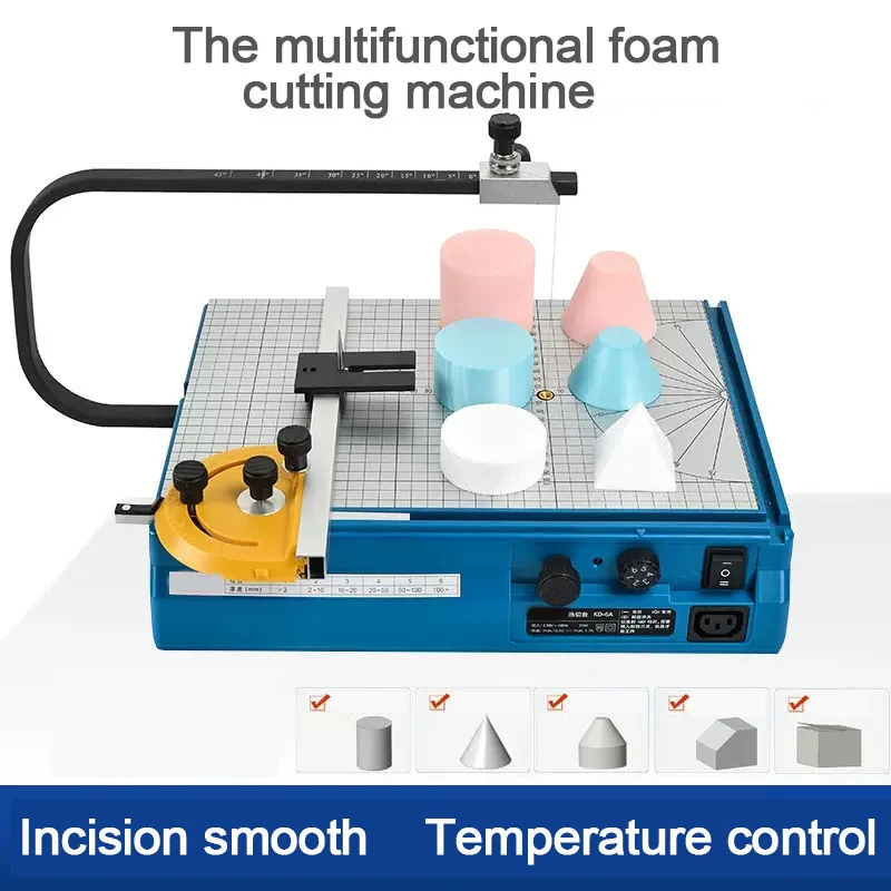 KD-6A 소형 다기능 버블 전기 가열 절단기 KT 보드 진주 면 이동 가열 와이어 조정 가능 0-90 °