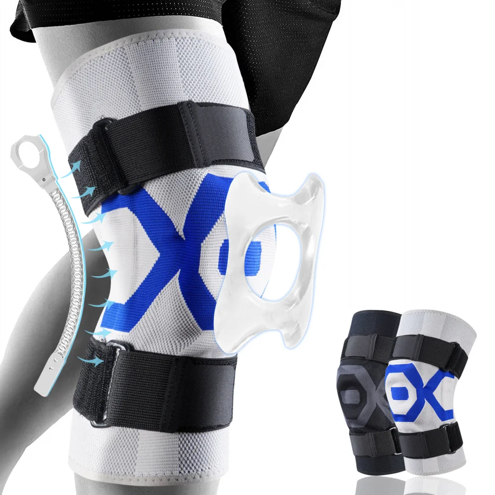 Knee Brace Support Compression Knee Sleeve with Patella Gel Pads Side Stabilizers for Meniscus Tear Arthritis Joint Pain Relie