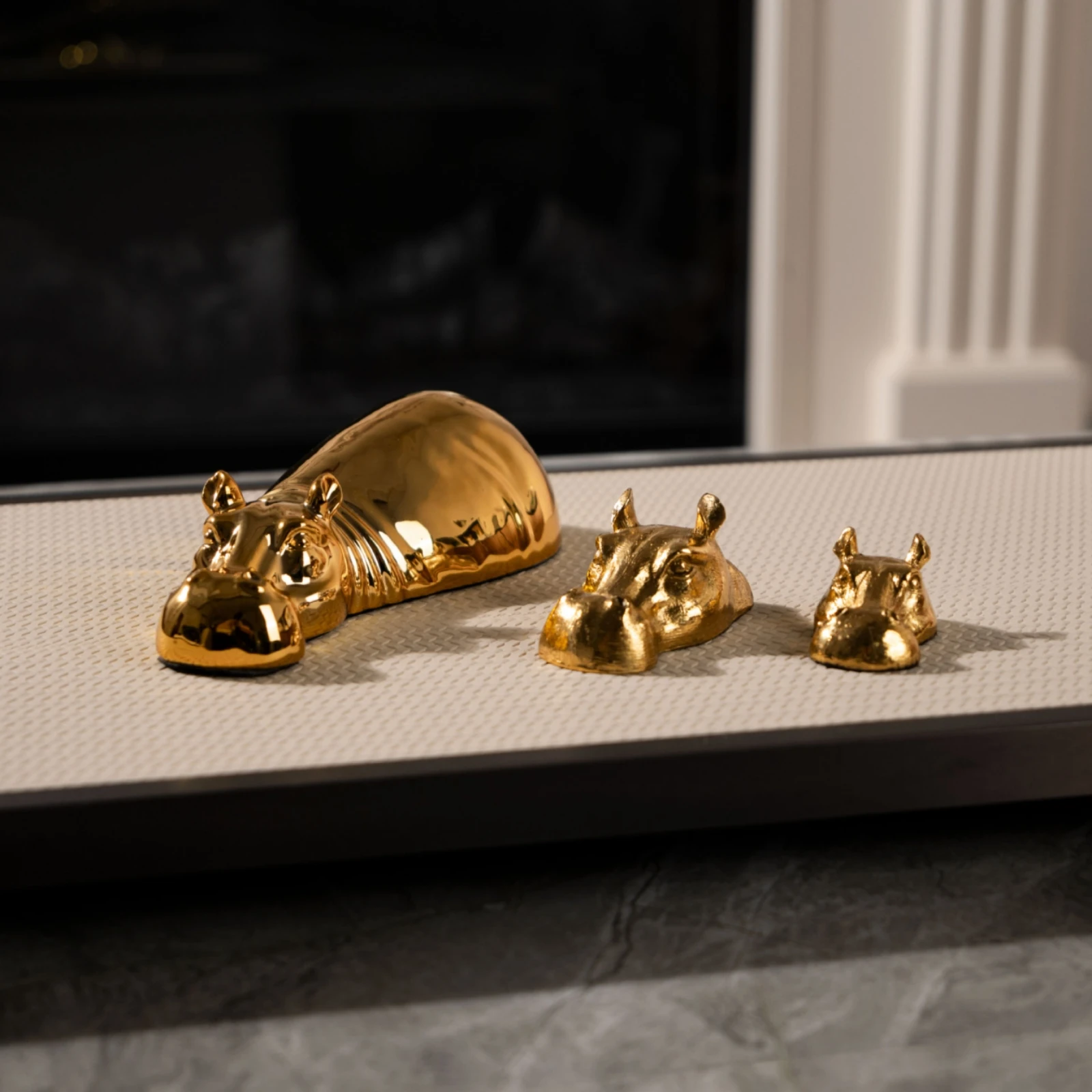 3 Pieces Hippo Figurine Sculpt - Resin Artist 评论和价格