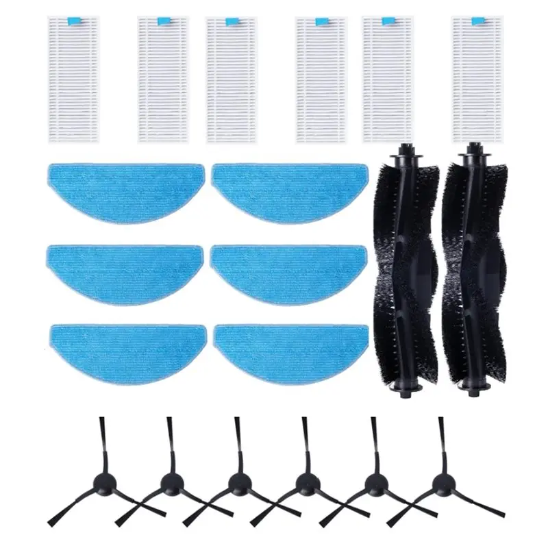 

UNCL для робота-пылесоса Laresar Mars01, 20 шт., запасные части — роликовая щетка, боковая щетка, подушечки для швабры, фильтры Hepa