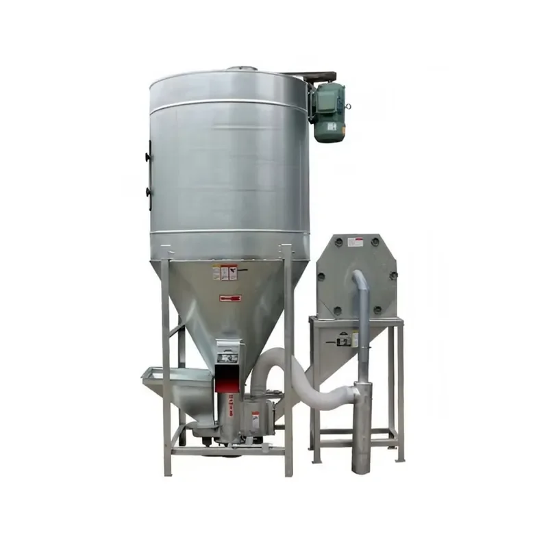 New Small Electric Stationary Vertical Animal Feed Mixer with Galvanized Steel Construction Easy to Operate for Farm Use