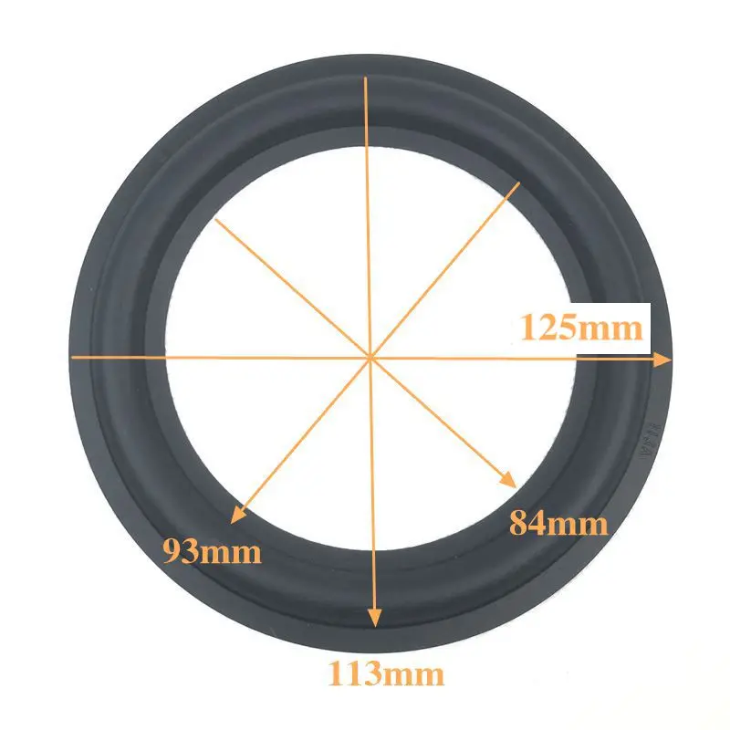 2 قطعة 5 بوصة المتكلم المطاط حافة مكبر الصوت إصلاح للطي حافة مضخم الصوت الدائري DIY بها بنفسك إصلاح الملحقات المتكلم تعليق