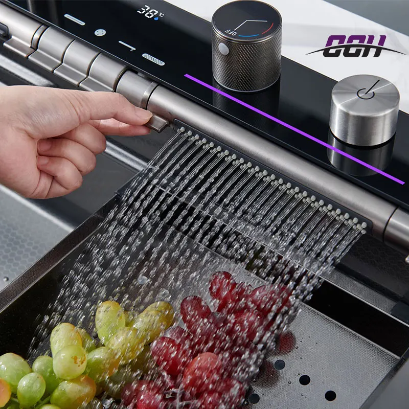 ホットセール スマートキッチンシンク クジラ 大型 シングルスロット 厚みのあるハニカム洗面台 家庭用キッチンシンク