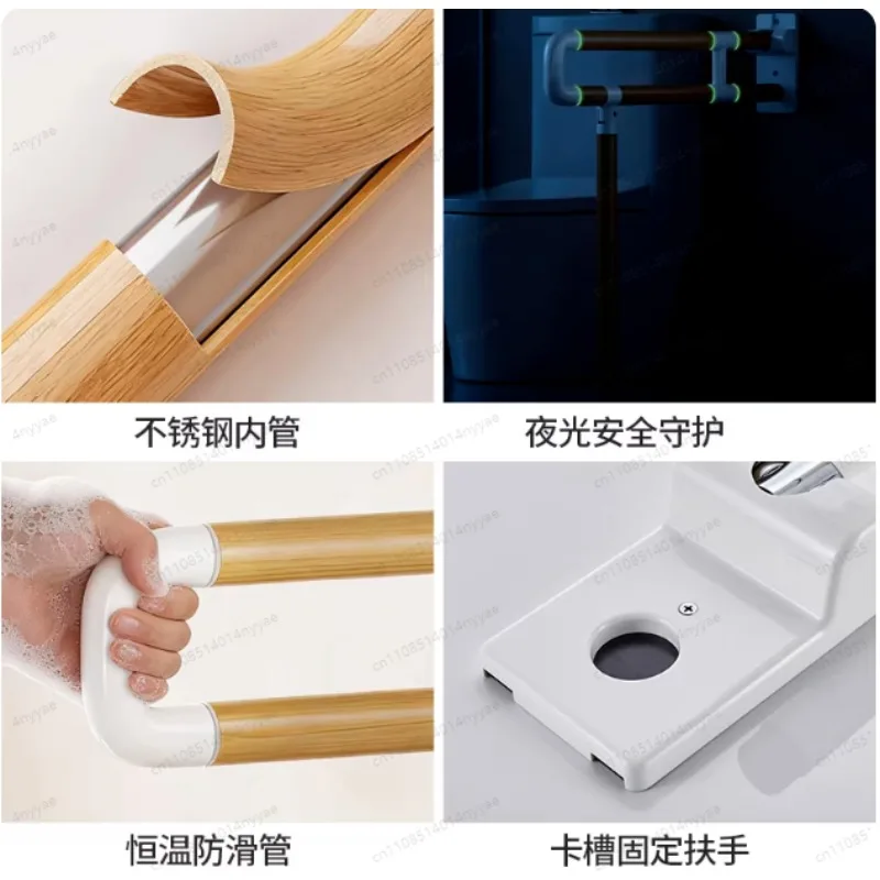 Toilet Grab Bars Foldable Stainless for Seniors Elderly Handicap Toilet Safety Frame Handle Support Rail Bath Shower Handrails