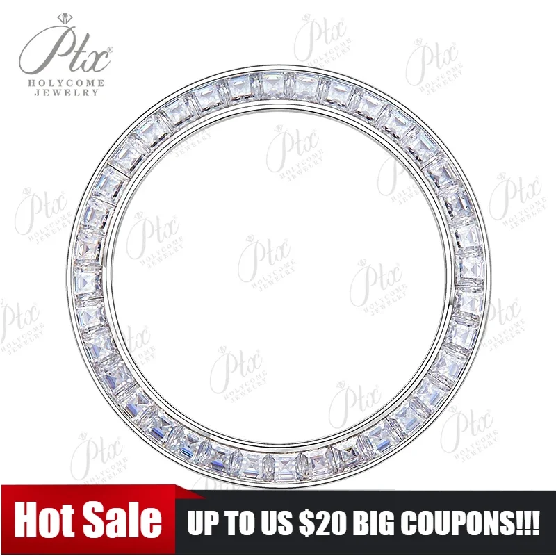 Moissanite Stones bezels 40mm iced out bezel moissanite  stainless steel watch customizable hip hop luxury watches accessories