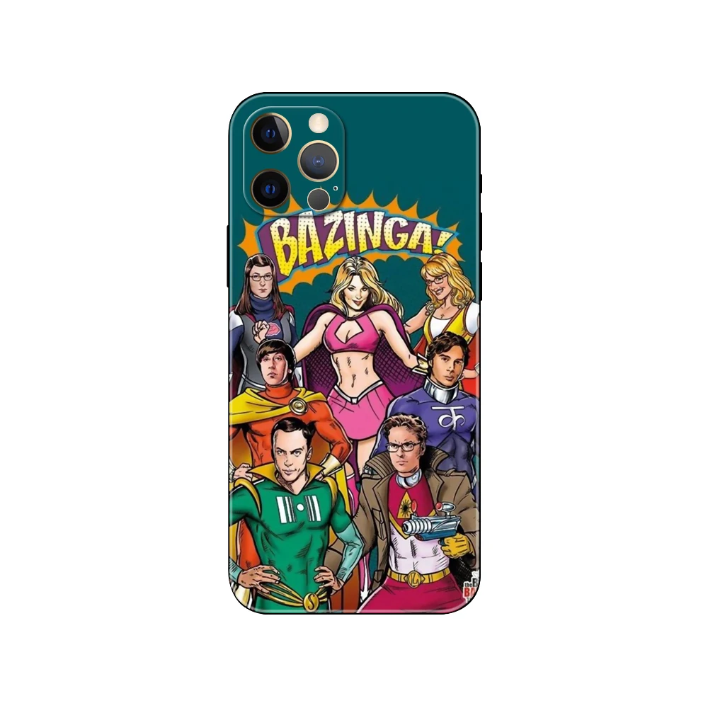 Black tpu case for iphone 5 5s se 6 6s 7 8 plus x 10 XR XS 11 12 13 mini pro MAX back cover TBBT Big Bang Theory