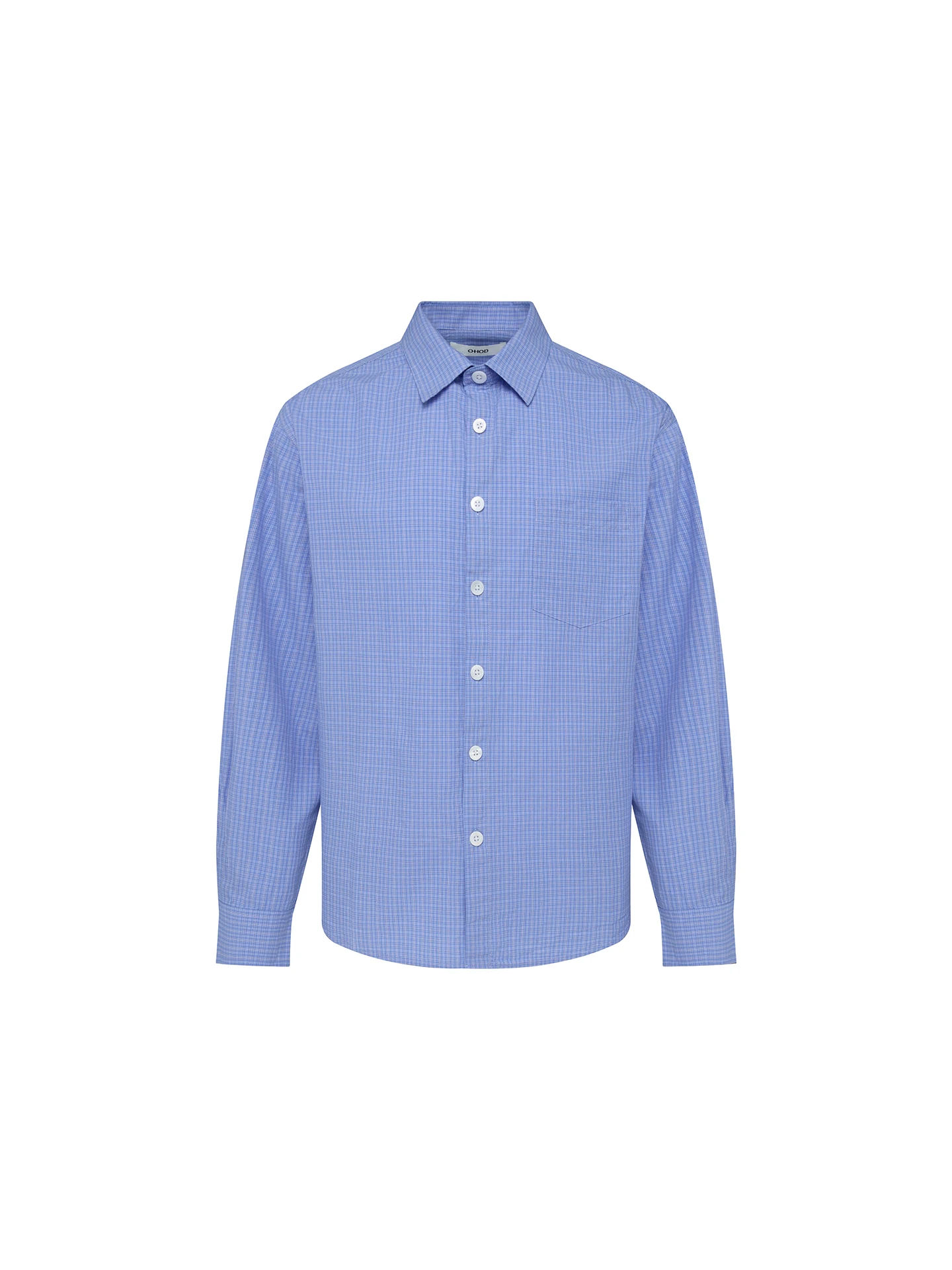 

Ретро-рубашка в американском стиле, синяя в клетку, с длинным рукавом, весенняя, свободного кроя, для пар, из хлопка, винтажная, на пуговицах