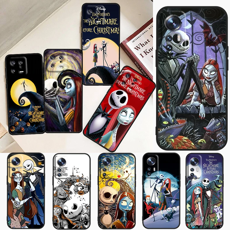 Nightmare Before Christmas For Xiaomi Mi 13 12 11 10 11T 10T 9T 9 Note 10 Ultra Pro Lite TPU Soft Silicone Black Phone Case