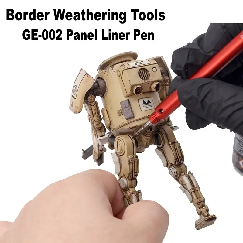 Border Model GE-002 Weathering Tools Panel Liner Pen Metal Handle Wiping-free Leaking Pen Model Painting Tool for Model DIY Tool