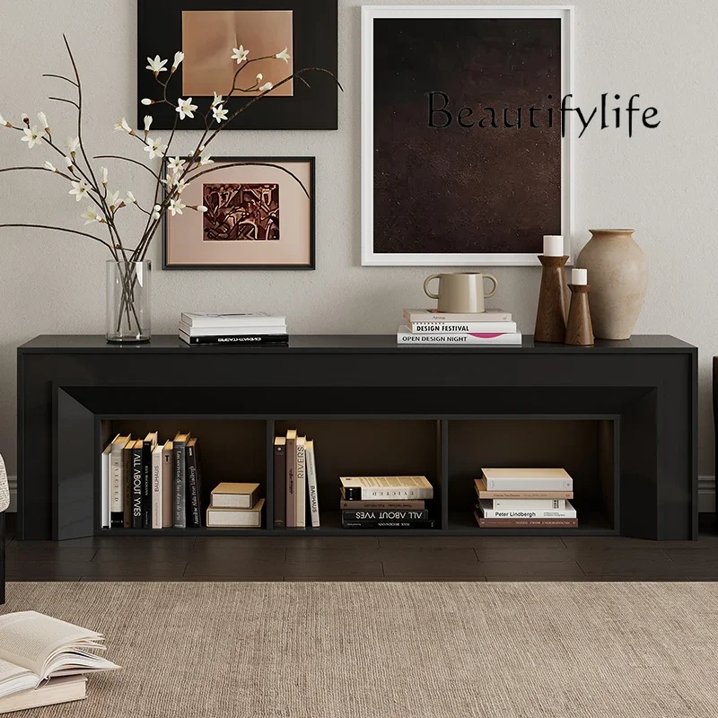 

French antique TV cabinet, simple American retro TV cabinet, quiet fireplace decorative cabinet
