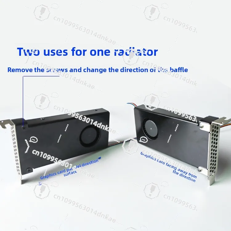 Case Cooling Ventilation Half-height PCI Cooler Mini Case Tank Exhaust Ventilation 8CM Half-Blade Cooling 2U