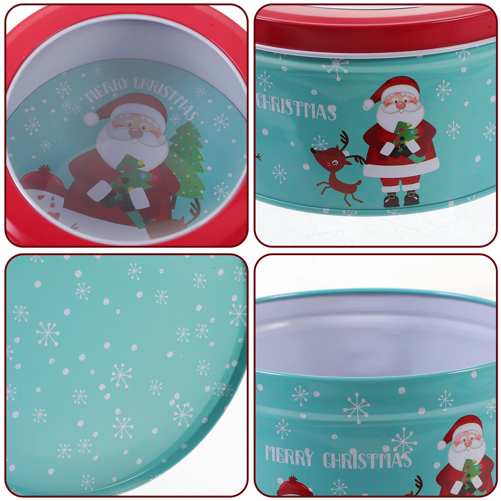 

Christmas Tins Tinplate Cookie Box Small Iron Boxes Christmas Treat Containers festive storage case holiday gift
