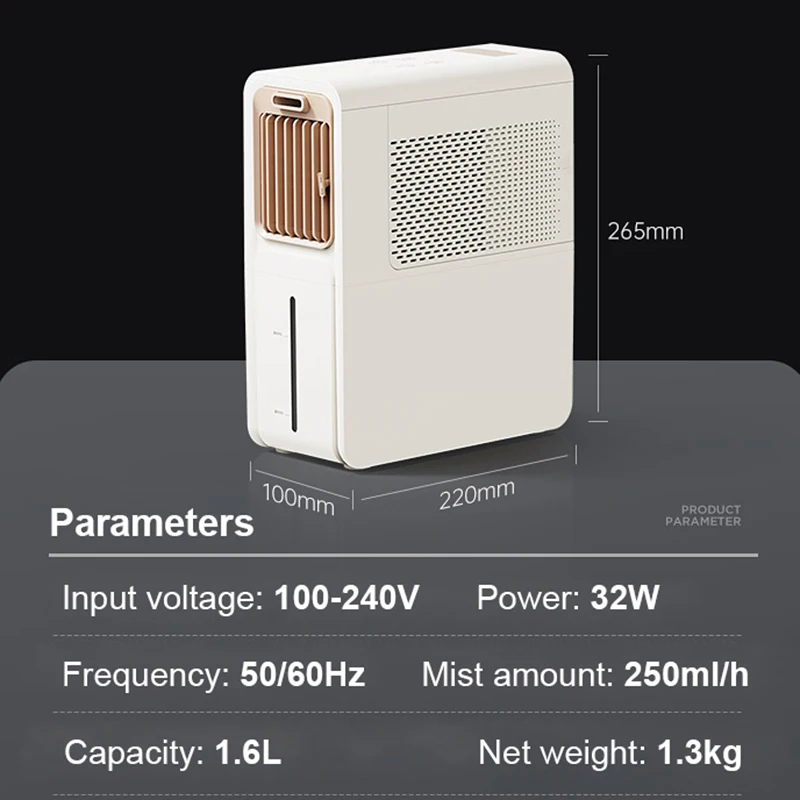 Dmwd Keuken Ijs Water Mist Elektrische Koelventilator Luchtbevochtiger Airconditioner Muur Gemonteerde Anti-Olie Rookkoelkoeler