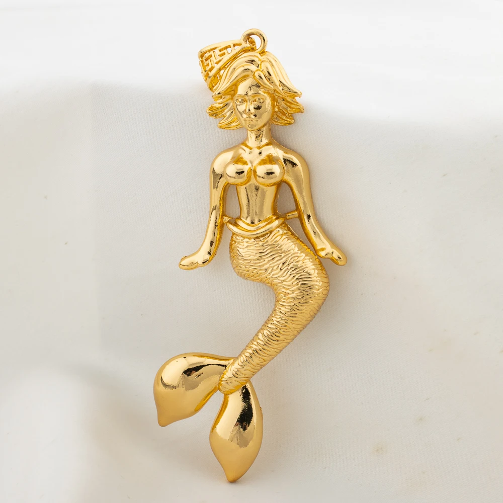 YM Elefanten-Design-Anhänger für Damen und Herren, modischer goldfarbener Schmuck, hochwertiger, einzigartiger Leoparden-Krokodil-Anhänger ohne Kette 3