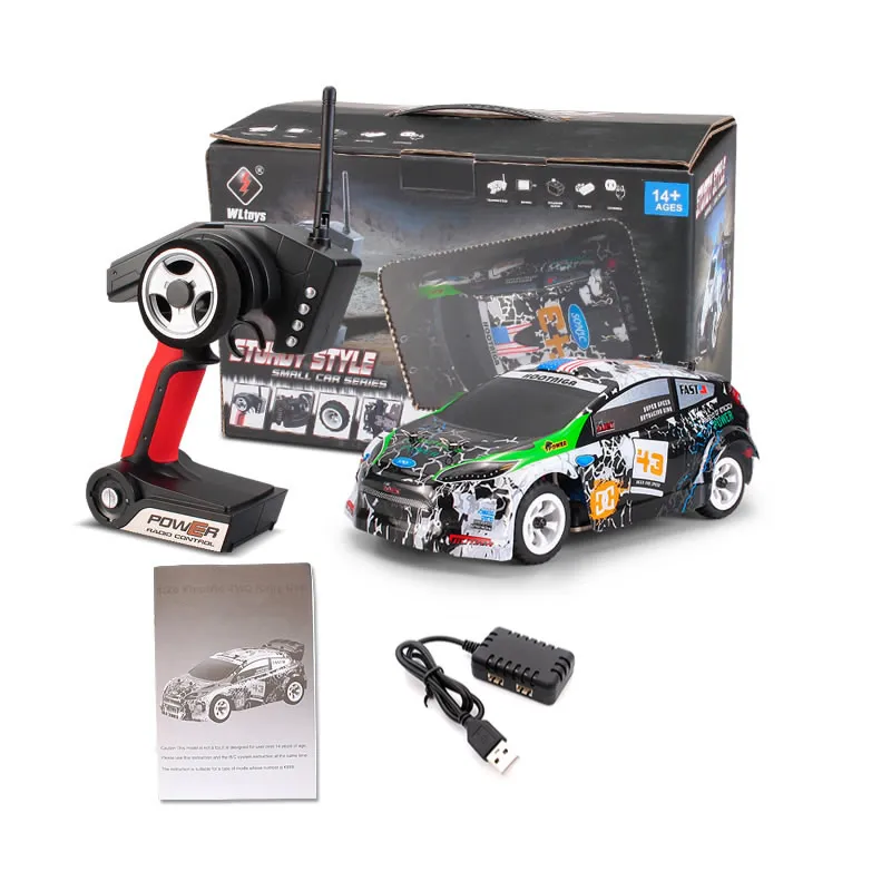 WLtoys K989 1:28 4WD 2.4G Mini RC Racing Car High Speed Off-Road Remote Control Drift Toys Alloy Vehicle for Children Kids Gift