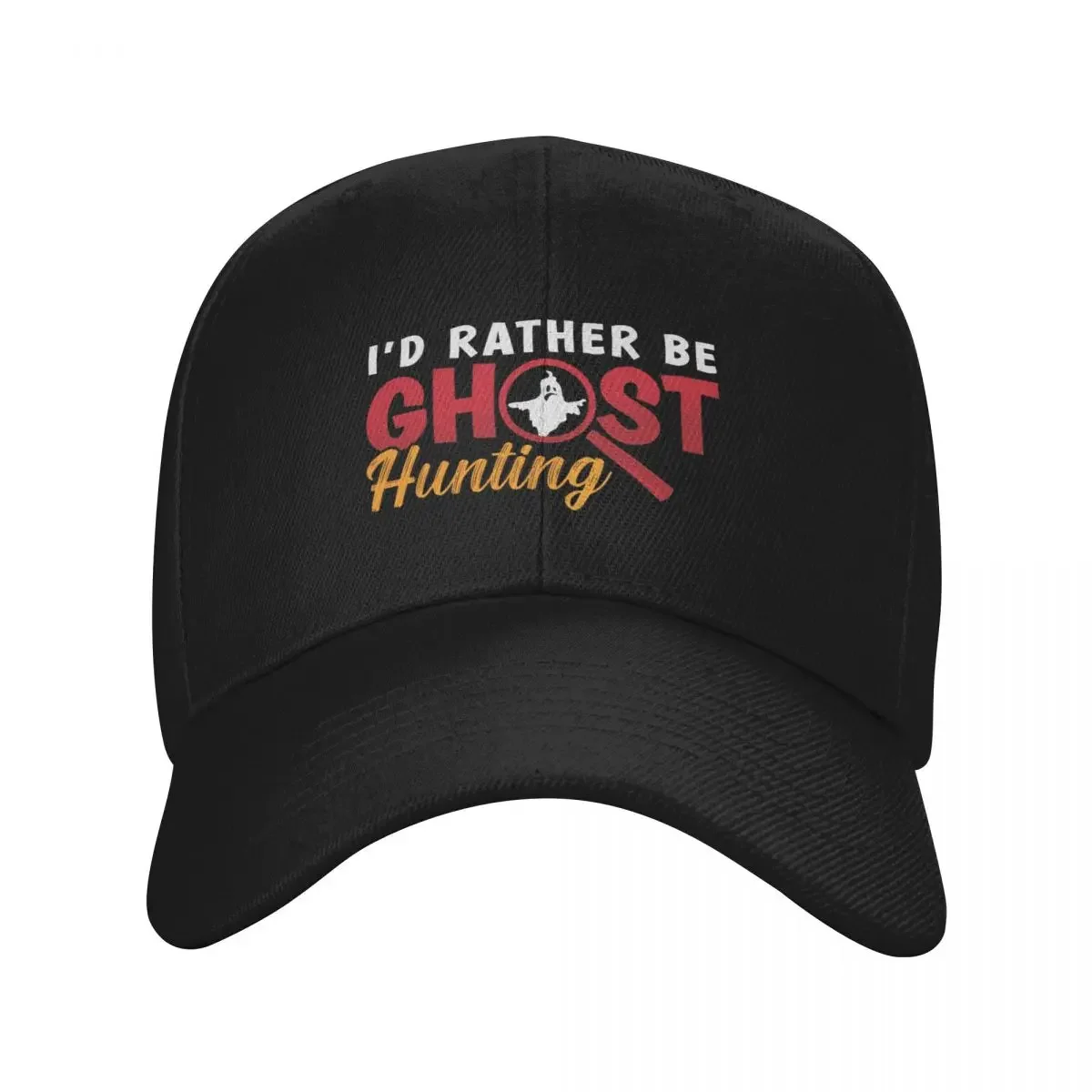 

Ghost Hunter Hunt I'd Rather Be Ghost Hunting Baseball Cap Visor men's big size hat Sunscreen Baseball For Men Women's