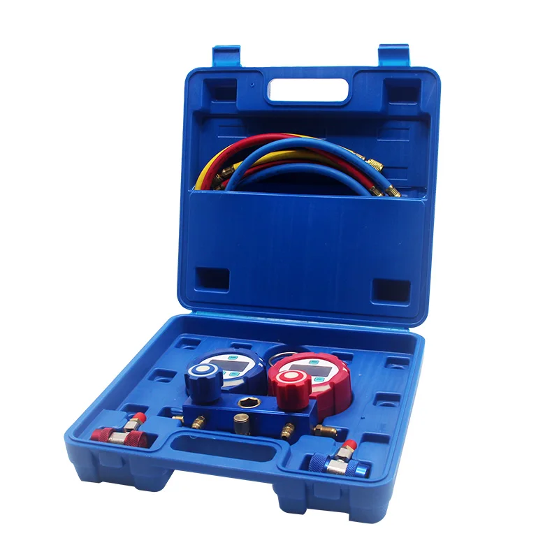 Alat Ukur Tekanan R410AR134AR22 Set Pengukur Refrigeran Digital Otomatis