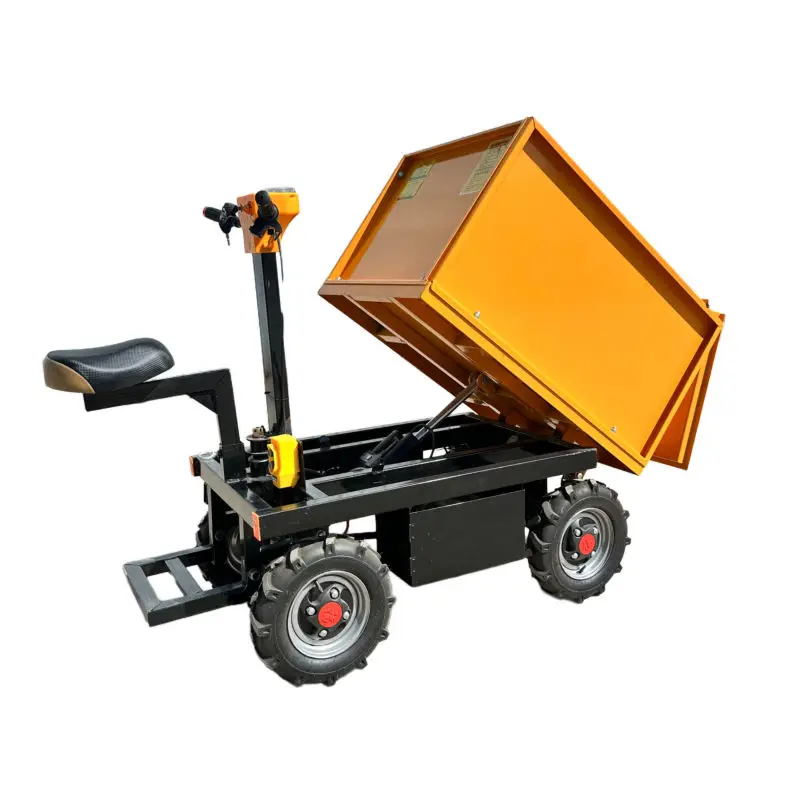 Electric construction site gray dump truck trolley project Electric tricycle handling cargo Core motor components