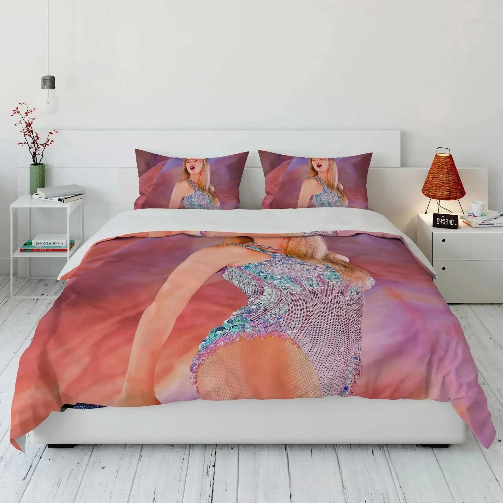 Conjuntos de Cama Exclusivos da Cantora Pop Swift: Capa de Edredom e Fronha para Adultos, Meninos e Meninas, para Quarto Solteiro, Casal e Tamanhos Grandes – Presentes