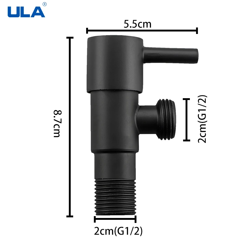 ULA Single Cold Water Valve for Bidet Faucet Durable Replacement Anti Corrosion Stainless Steel Angle Valve Water Easy Flow