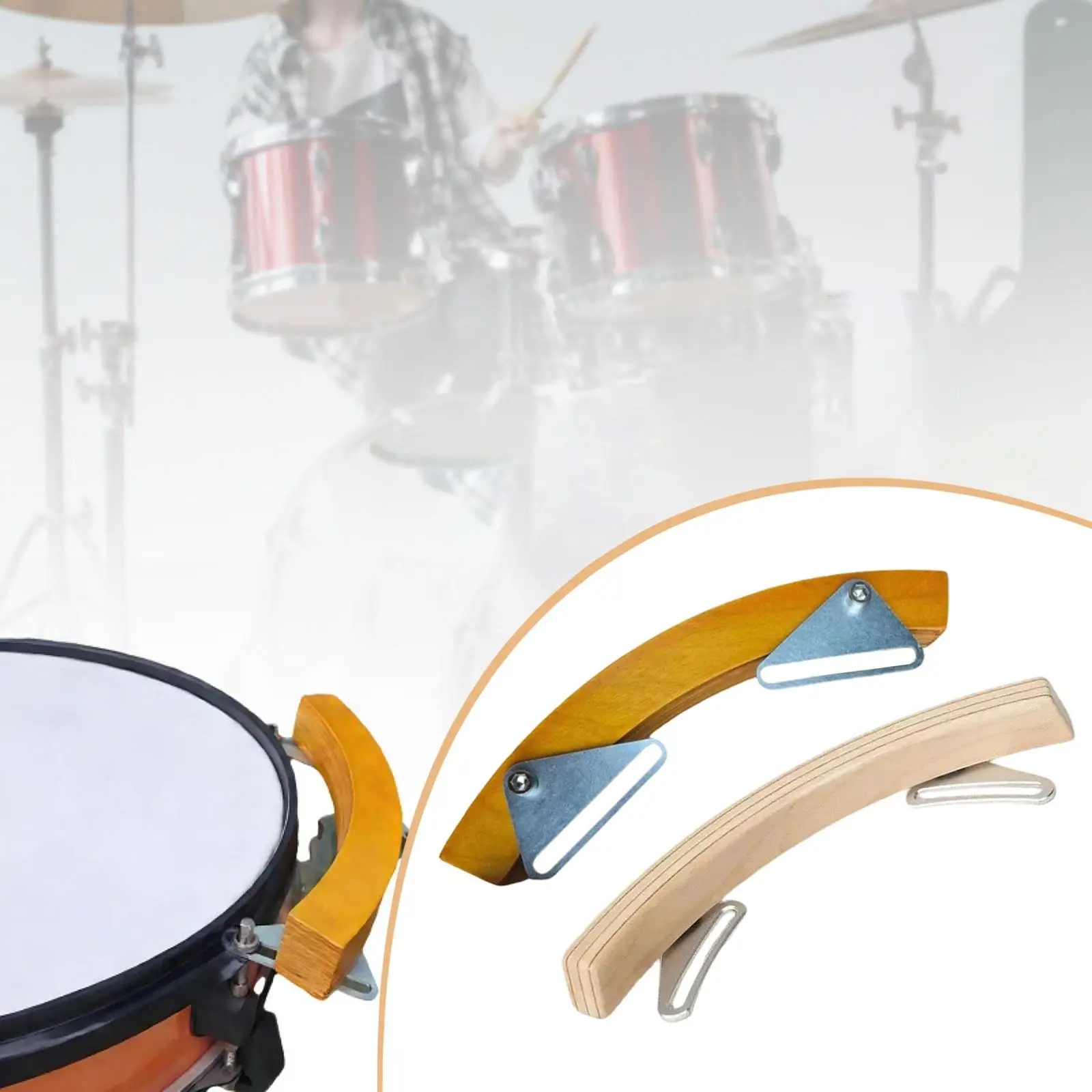 Marching Drum Kit Percussion Edge Sound Block Wooden Rimshots Device Adds Realistic Accents for Drumming Practice