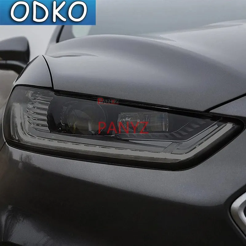 Car Headlight Protective Film Smoke Black Tint Wrap Vinyl TPU Sticker For Ford Ranger T6 F150 Focus MK4 Mondeo Explorer Mustang