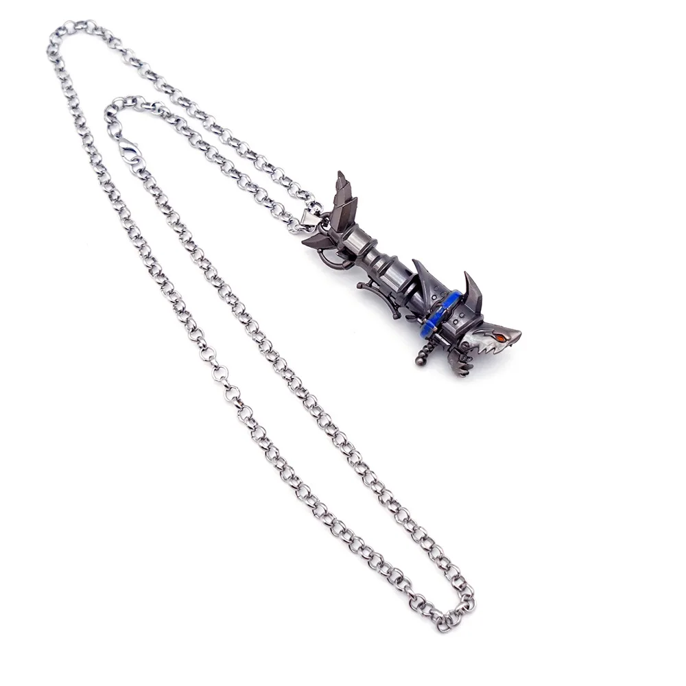 

Jinx shark cannon keychain gift lol arcane cannon pendant keychain metal chain league of legends necklace pop rock alloy jewelry