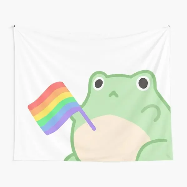 Lgbtq Rights Frog  Tapestry Home Decoration Bedroom Yoga Bedspread Room Art Wall Decor Travel Beautiful Colored Mat Printed