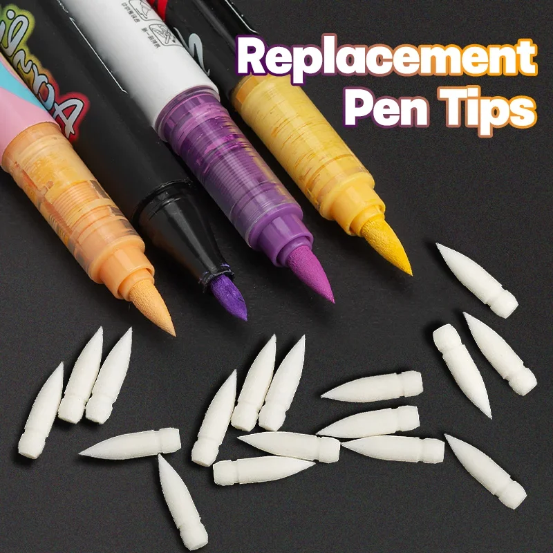 Ersatzkern für Acryl-Pigment-Marker von GuangNa, weicher Doppelpinsel, DIY-Kunstbedarf für Kinder, Schulbedarf, Schreibwaren