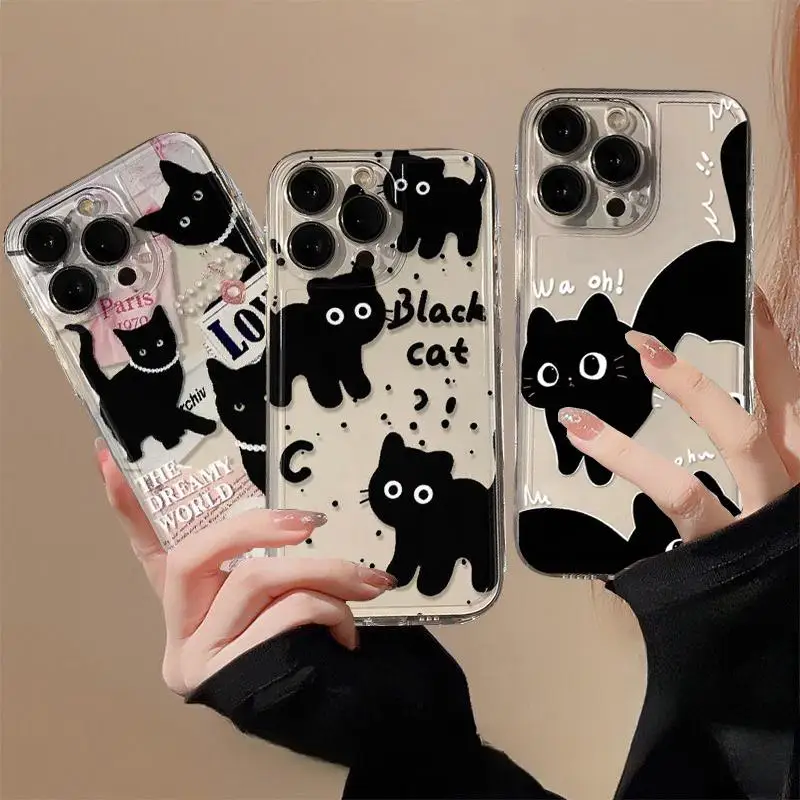 Cute Cat Phone Case for OPPO Reno 10 5G 12 11 10 Pro Plus 11F 12F 6 8 Pro 7Z 8Z 5Z 6Z A58 A78 A79 A98 5G Reno 5 6 Lite 7 4G 8T 4