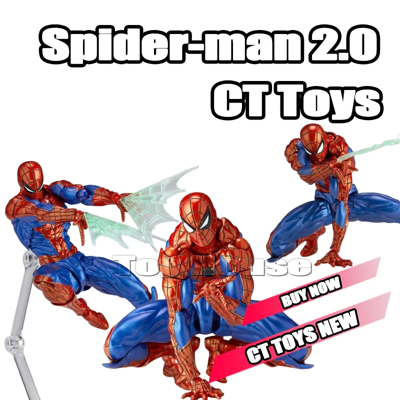 Ct Toys Spiderman Figure Amazing Yamaguchi Spider-Man 2.0 Agent Anti Venom Mafex Shf Anime Action Figure Figurine Gifts Toys