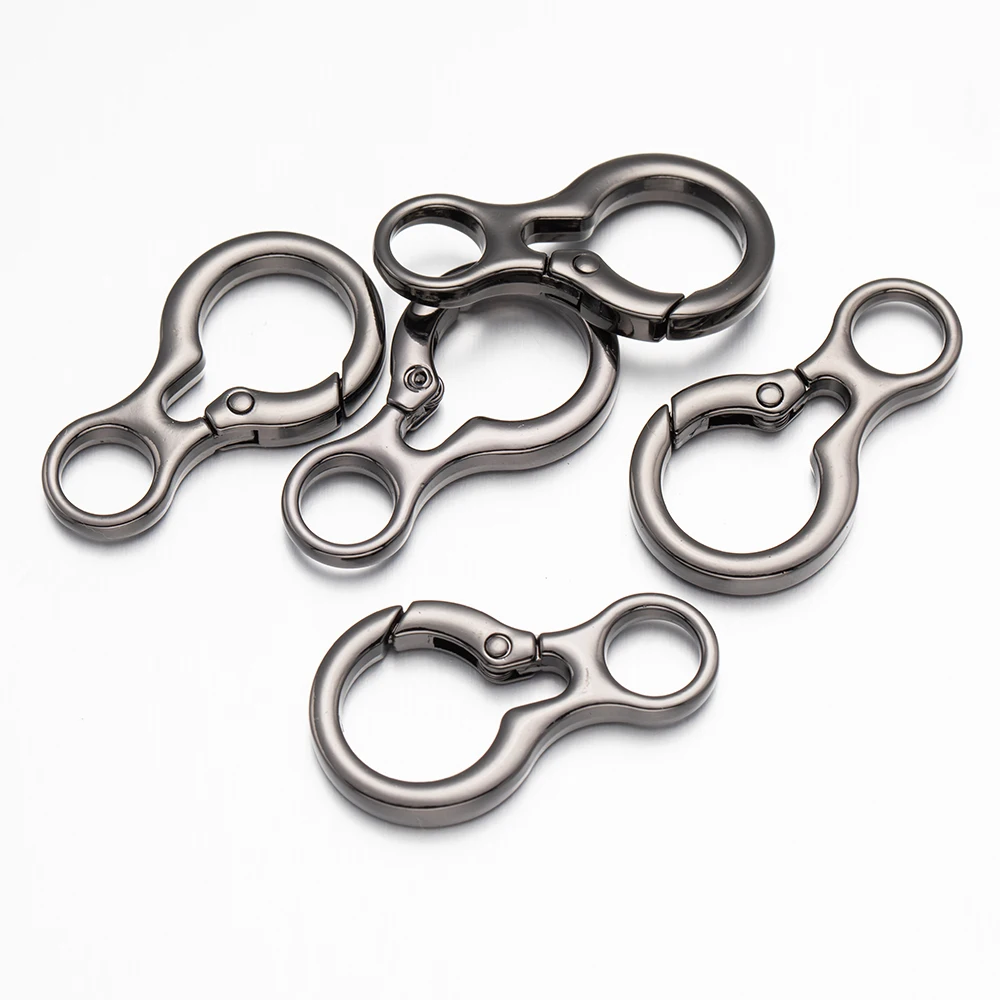 5pcs Trigger Snap Hooks Strap Buckles Carabiner Clip For DIY Keychain Key Rings Connector Bags Art Craft Jewelry Making Findings