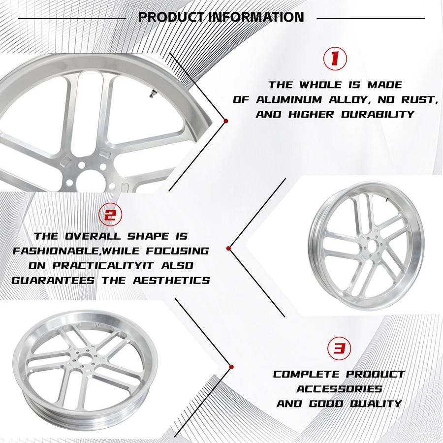 32-inch CNC Aluminum Motorcycle Front Wheel for -Davidson Touring Bike Retrofit/Upgrade 5