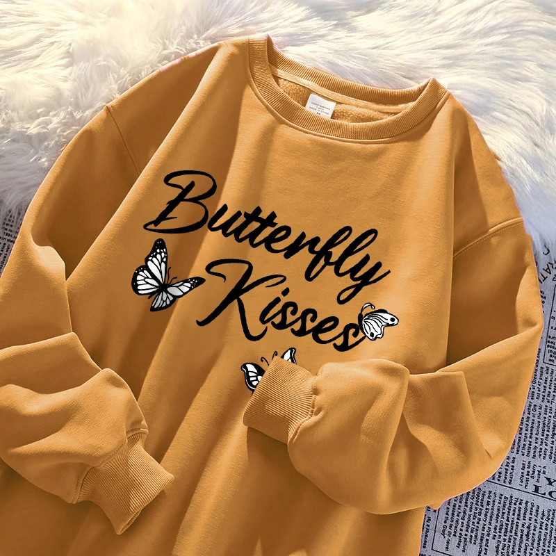 

Butterfly Kisses Sudaderas Wos Cartoons Oversized Sudadera Harajuku Fur-Liner Sweatshirt S Fashion S-Xxl Clothes