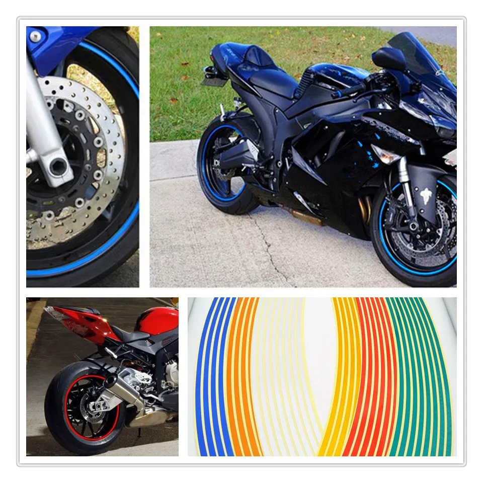 

Strips Motorcycle Wheel Sticker Reflective Decals Rim Tape Bike Car Styling For KTM R MC-R KTM 450EXC-R 450RALLY REPLICA