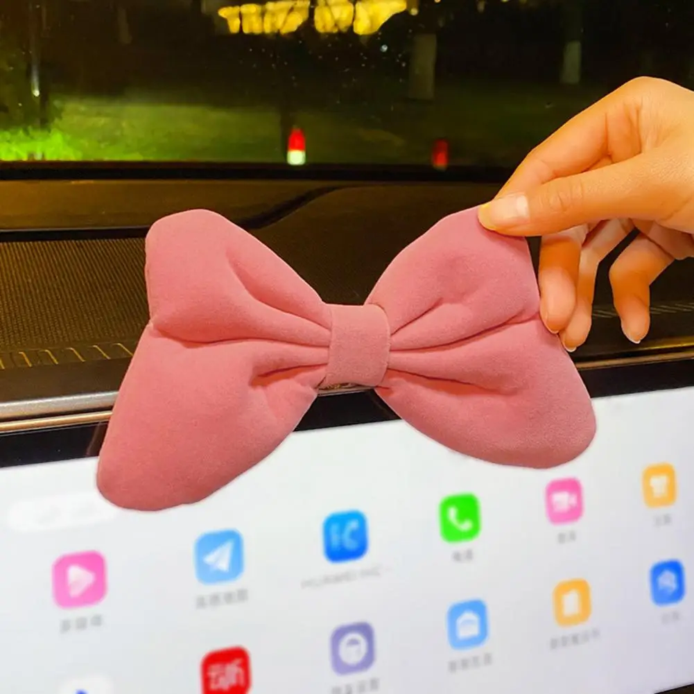 Useful Car Ornament Anti-crack Display Mold Easy to Install Bowknot Shape Car Decor  Ornamental