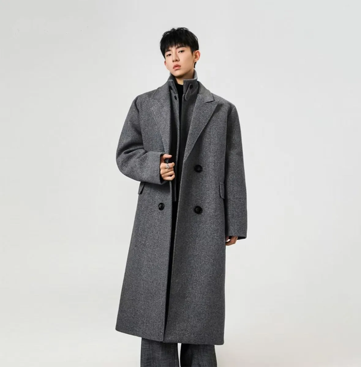 

Wool Blend Coat Men'S Winter Mans Night Evening Dark Late Nocturnal Midnight Twilight Dusk Sunset After-Hours Nightlife Decorate